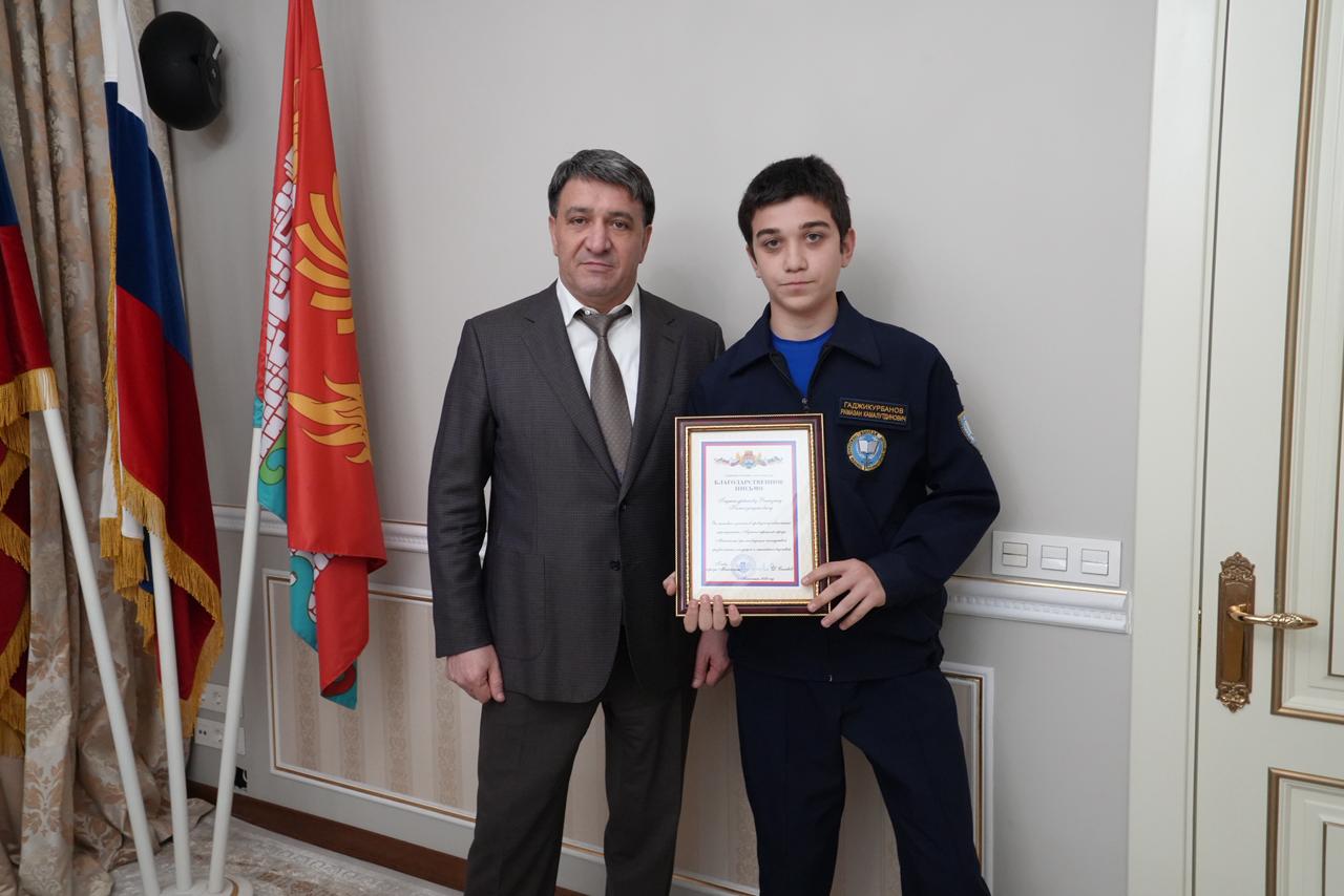 Встреча Главы г. Махачкала со студентами-спасателями ЧПОУ "Колледж ГО и ЧС"